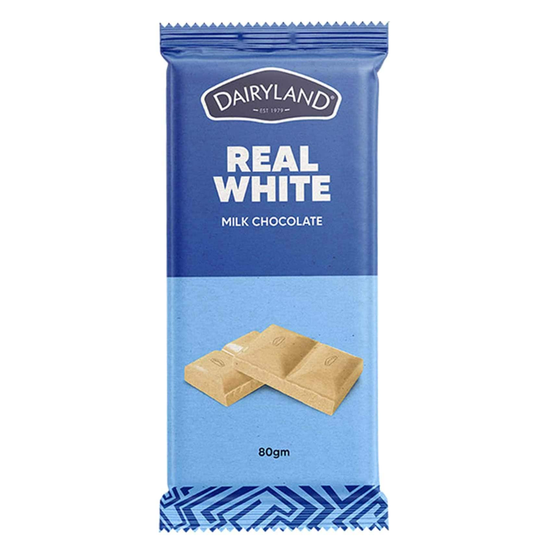 DAIRYLAND REAL WHITE CHOC 80G